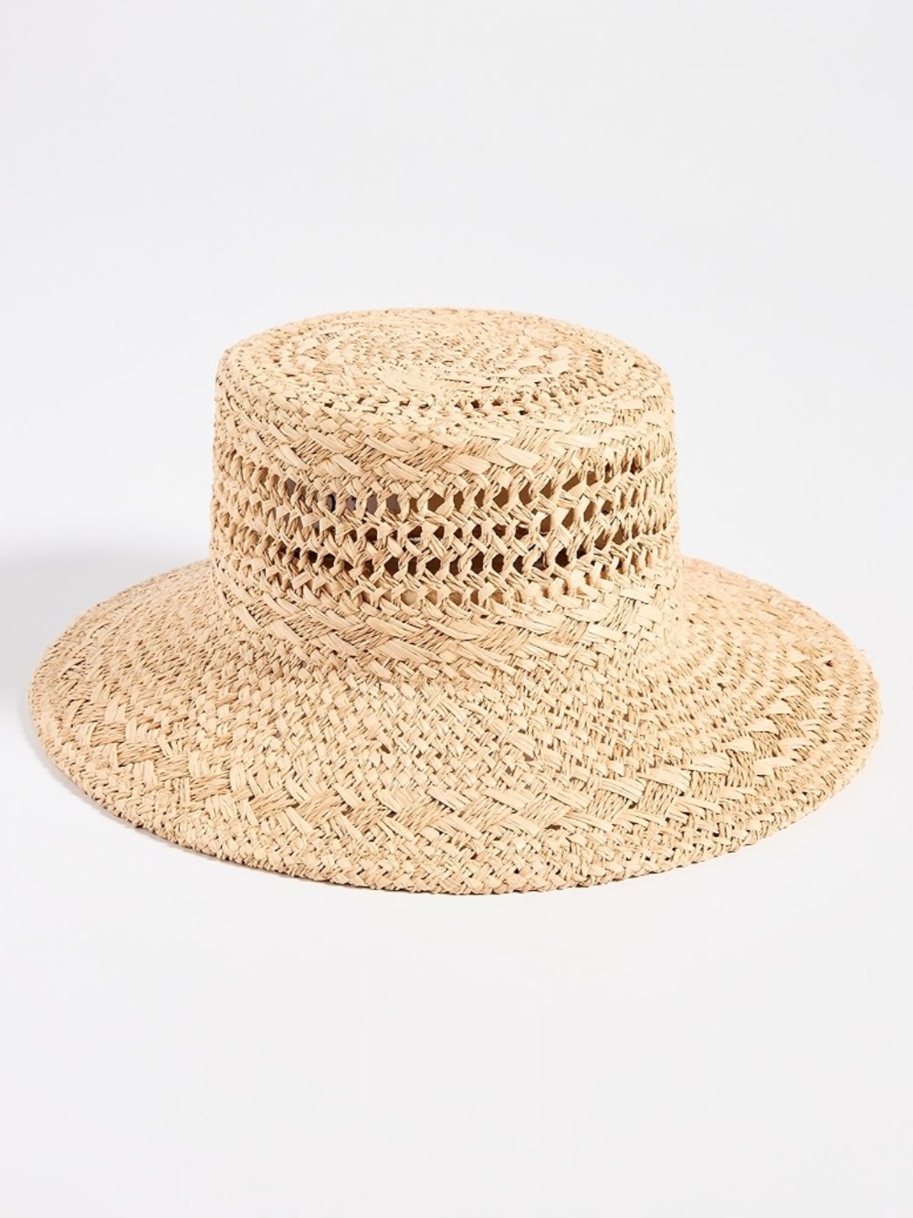 Lack Of Color Natural Straw Inca Wide-Brim Bucket Hat